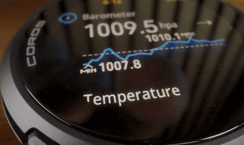 COROS touch screen display